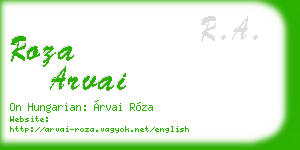 roza arvai business card